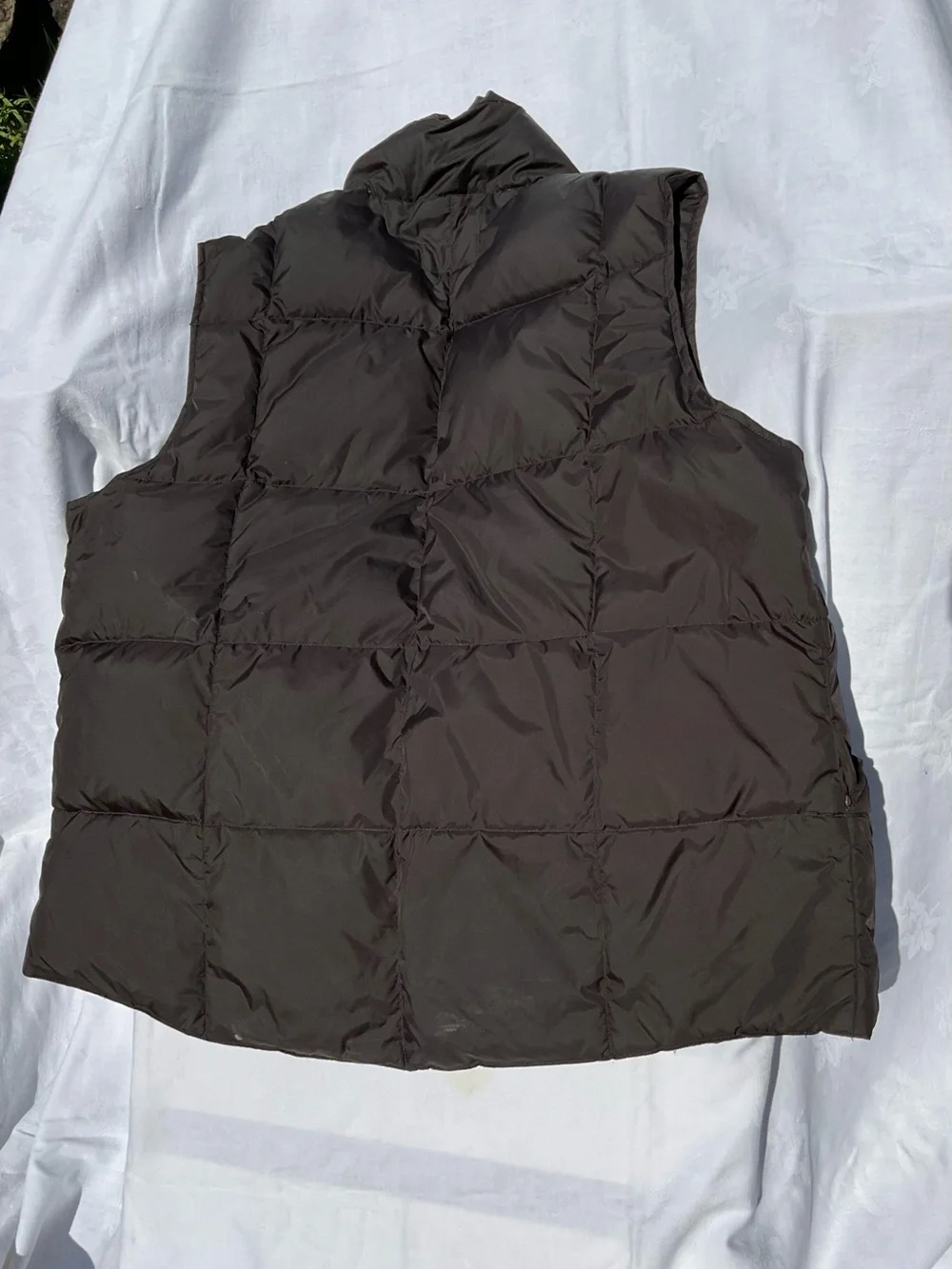 Lands' End Men's Quilted Puffer Vest - Brown